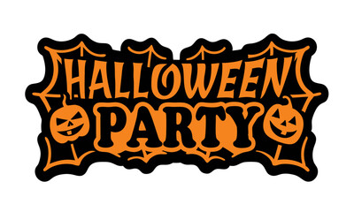 Halloween Party Typography Lettering
