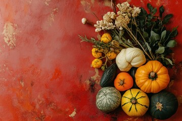 high resolution visual of top view arrangement of different vegetables with copy space