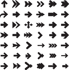 A versatile arrow icon set: vector web symbols for direction and navigation