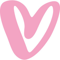 hand-drawn hearth love icon