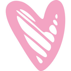 hand-drawn hearth love icon