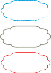 Fototapeta premium Ornate borders frame design illustrator