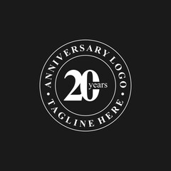 anniversary logo design, 20th anniversary, symbol, icon, party, logo design for 20th anniversary, vector, success, illustration, birthday, symbol, background, year, congratulation, greeting, invitatio