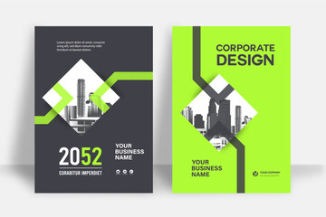 City Background Business Book Cover Design Template