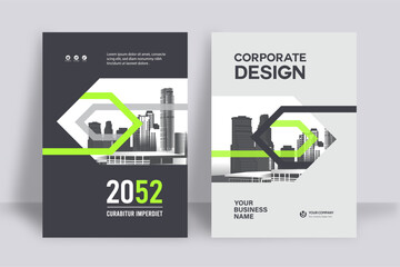 City Background Business Book Cover Design Template