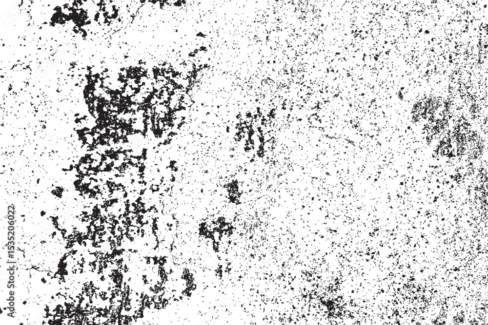 Poster abstract grunge black and white distressed overlay texture effect vector design element