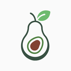 Avocado logo, avocado oil, avocado icon, eco, leaf, vegan, fresh natural avocado logo fully editable vector template