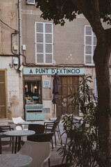 street in the old town of sineu,mallorca