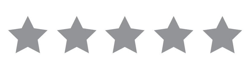 5 Star Icon in Grey Color