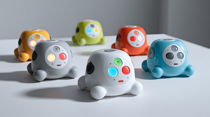 Colorful interactive gadgets for playful learning.