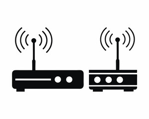 Wifi modem icon vector silhouette illustration isolated on white background