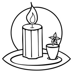vector illustration of a candle