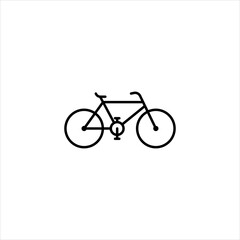 Fototapeta premium Bicycle icon. Editable line icon. Vector illustration