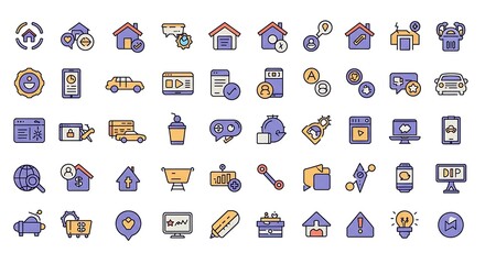 Icons Collection of Different Objects