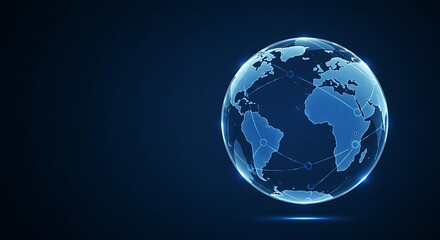 Digital Globe with Network Connections