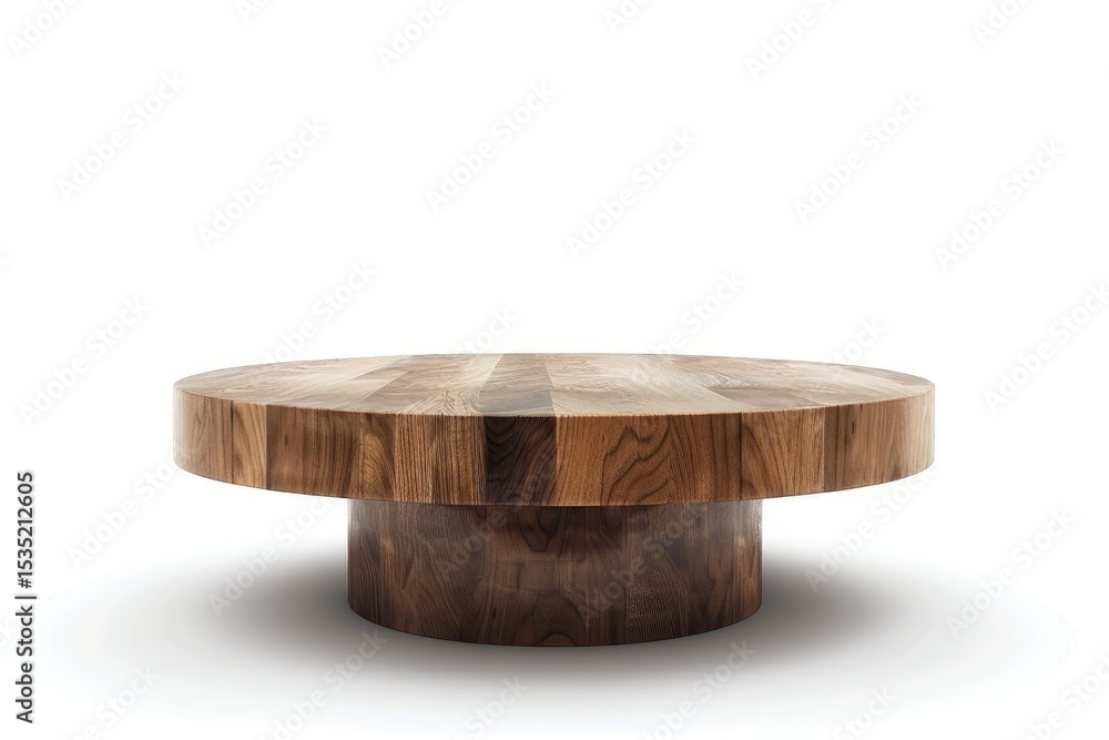 Poster High Resolution Picture of Modern Round Table Isolated on Transparent Background