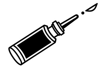 Nasal spray vector silhouette illustration isolated on white background