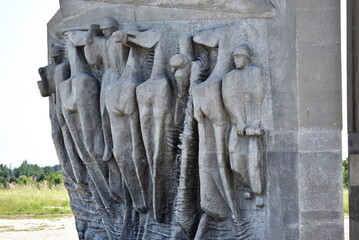 Wroclaw, Poland - 12th June 2025: Cemetery of Polish Soldiers in Wroclaw, Oporow Hill. monument dedicated to the victims of World War Two.