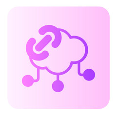 Naklejka premium cloud computing gradient icon