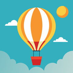 Obraz premium Hot Air Balloon Festival Beneath Layered Sunset Sky