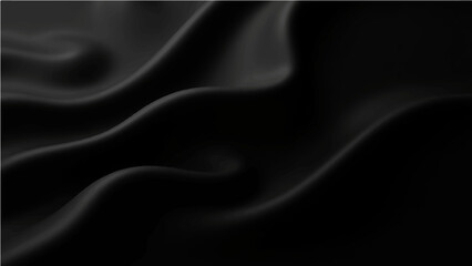 Abstract soft  black gradient abstract background with flowing curves and grain texture.