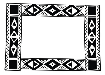 Abstract African tribal pattern border
