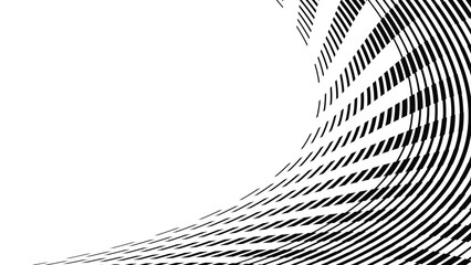 Vector abstract geometric seamless pattern with wave fading lines, tracks, halftone stripes. Extreme sport style illustration, urban art. Trendy monochrome graphic texture. Stylish sports pattern