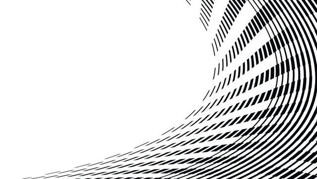 Vector abstract geometric seamless pattern with wave fading lines, tracks, halftone stripes. Extreme sport style illustration, urban art. Trendy monochrome graphic texture. Stylish sports pattern
