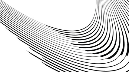 Vector abstract geometric seamless pattern with wave fading lines, tracks, halftone stripes. Extreme sport style illustration, urban art. Trendy monochrome graphic texture. Stylish sports pattern