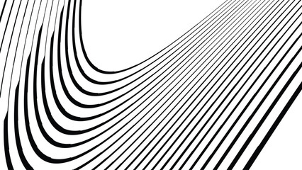 Vector abstract geometric seamless pattern with wave fading lines, tracks, halftone stripes. Extreme sport style illustration, urban art. Trendy monochrome graphic texture. Stylish sports pattern