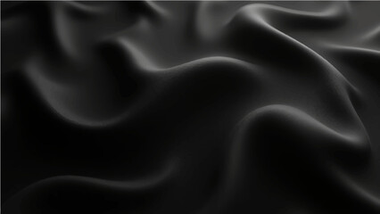 Abstract soft  black gradient abstract background with flowing curves and grain texture.