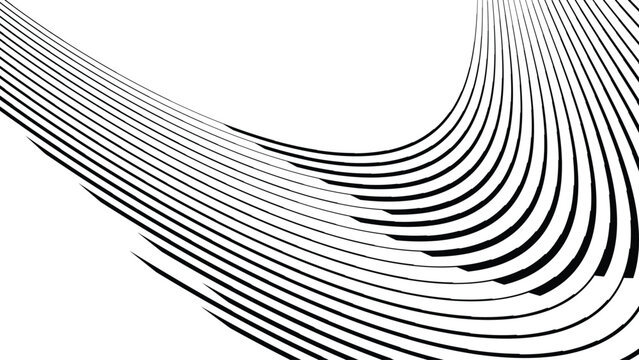 Vector abstract geometric seamless pattern with wave fading lines, tracks, halftone stripes. Extreme sport style illustration, urban art. Trendy monochrome graphic texture. Stylish sports pattern