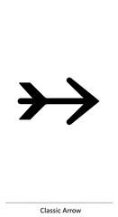 Bold Black Arrow Icon: Simple Directional Graphic