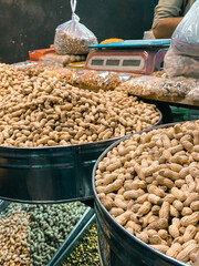Title: Peanuts for sale, group of large quantity peanuts, Roasted brown peanuts, dry fruit, winters dry fruit.high protein peanuts . City: Lahore Pakistan.

