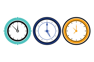 Wall Clock Watch Silhouette Vector Illustration 