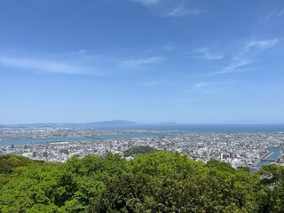 Obraz premium 眉山から見た徳島の風景