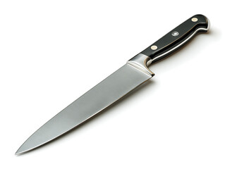 Sharp kitchen knife with sleek design.