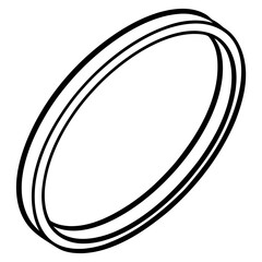 Minimal Dot Earrings Outline Vector