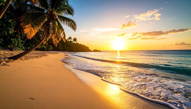 Tropical beach sunset (1)