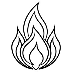 Eternal Flame Line Art – Minimalist Vector Design