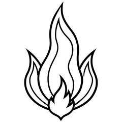 Eternal Flame Line Art – Minimalist Vector Design