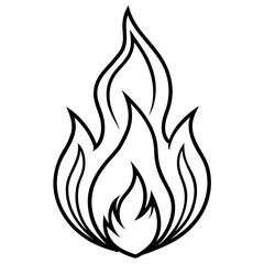 Eternal Flame Line Art – Minimalist Vector Design