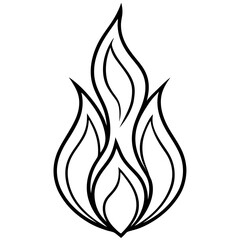 Eternal Flame Line Art – Minimalist Vector Design