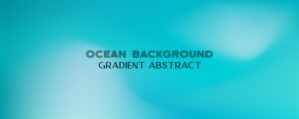 Gradient mesh aqua marine smooth background. Blue gradient mesh aquamarine teal abstract design. Emerald color bg. Vector illustration