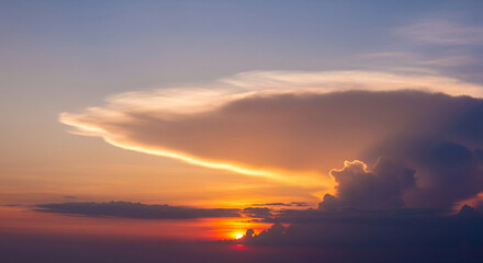 Fototapeta premium Natural blue sky with soft white clouds in daylight, featuring authentic cloud formations and clean atmosphere, ideal for backgrounds, weather visuals, or serene outdoor scenes