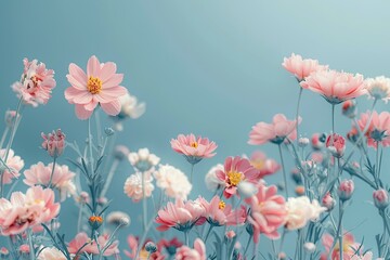 Detailed Picture of Spring Floral Background with Copy Space