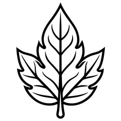 Minimalist Remembrance Leaf Line Art Vector