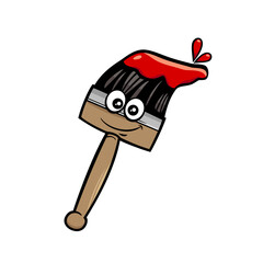 Paintbrush vector, paintbrush icon, cartoon paintbrush 