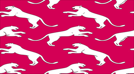 Tiger Paw Prints Vector Illustration on White Background