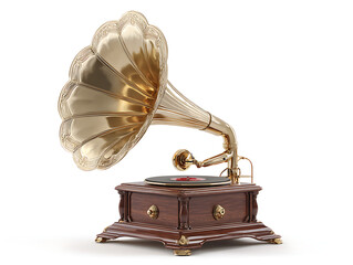 Vintage gramophone with a classic design.